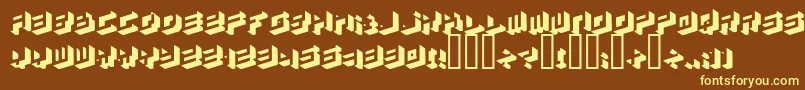 Шрифт Simpletype – жёлтые шрифты на коричневом фоне