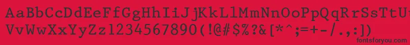 Шрифт Prest37 – чёрные шрифты на красном фоне