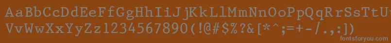 フォントPrest37 – 茶色の背景に灰色の文字