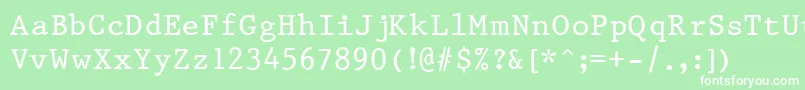 フォントPrest37 – 緑の背景に白い文字