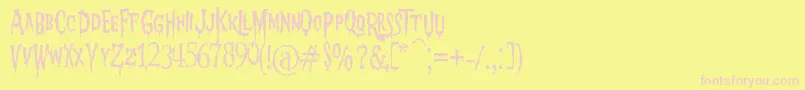 1313mockingbirdlane Font – Pink Fonts on Yellow Background