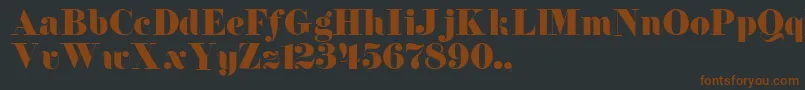 Шрифт TqfFlorentine – коричневые шрифты на чёрном фоне