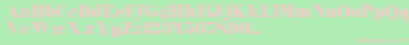 TqfFlorentine Font – Pink Fonts on Green Background