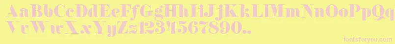 Шрифт TqfFlorentine – розовые шрифты на жёлтом фоне