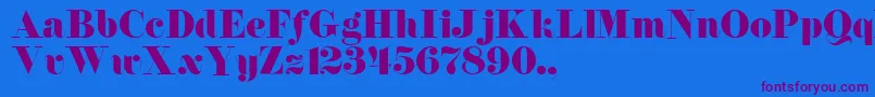 TqfFlorentine Font – Purple Fonts on Blue Background