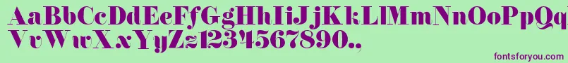TqfFlorentine Font – Purple Fonts on Green Background