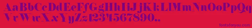 TqfFlorentine Font – Purple Fonts on Red Background
