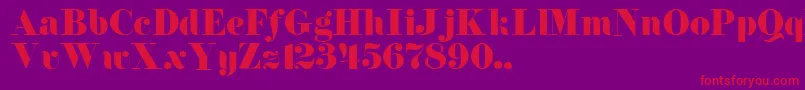 Police TqfFlorentine – polices rouges sur fond violet