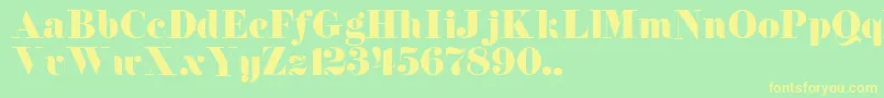 TqfFlorentine Font – Yellow Fonts on Green Background