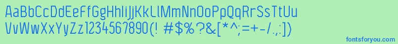 F4aagentcondbook Font – Blue Fonts on Green Background