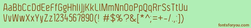 F4aagentcondbook Font – Brown Fonts on Green Background