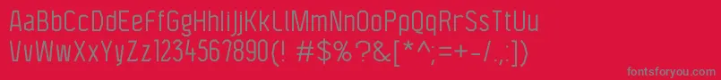 F4aagentcondbook Font – Gray Fonts on Red Background