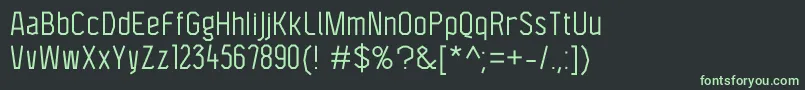 Шрифт F4aagentcondbook – зелёные шрифты на чёрном фоне