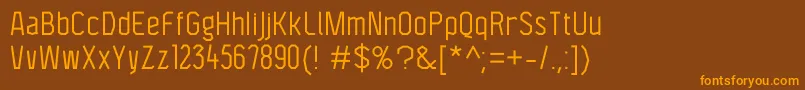 Шрифт F4aagentcondbook – оранжевые шрифты на коричневом фоне