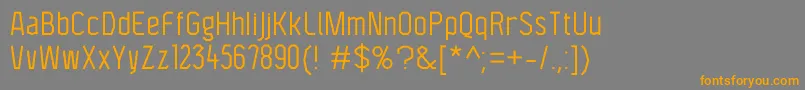 F4aagentcondbook Font – Orange Fonts on Gray Background