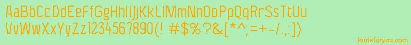 F4aagentcondbook Font – Orange Fonts on Green Background