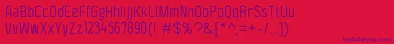 F4aagentcondbook Font – Purple Fonts on Red Background