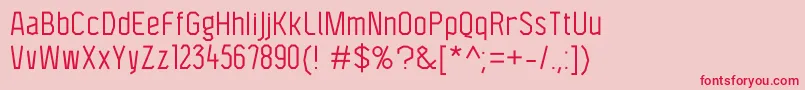 F4aagentcondbook Font – Red Fonts on Pink Background