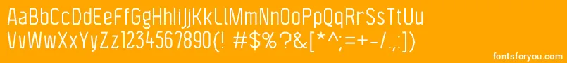 F4aagentcondbook Font – White Fonts on Orange Background