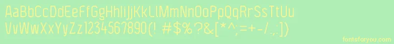 F4aagentcondbook Font – Yellow Fonts on Green Background