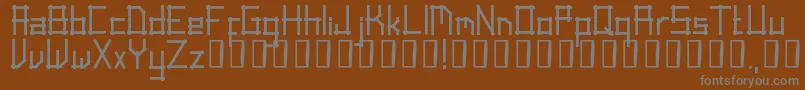 LinearScript Font – Gray Fonts on Brown Background