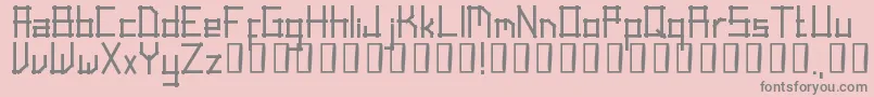 Czcionka LinearScript – szare czcionki na różowym tle