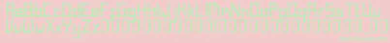 LinearScript Font – Green Fonts on Pink Background