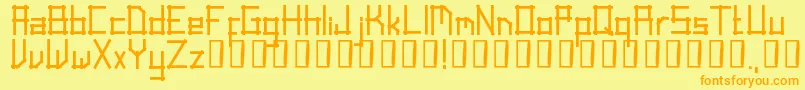 LinearScript Font – Orange Fonts on Yellow Background