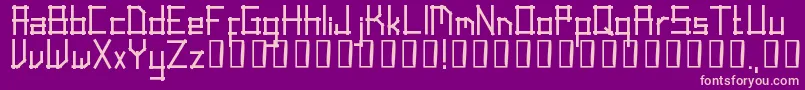 LinearScript Font – Pink Fonts on Purple Background