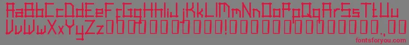LinearScript Font – Red Fonts on Gray Background