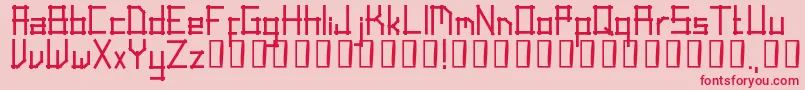 LinearScript Font – Red Fonts on Pink Background