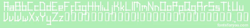 LinearScript Font – White Fonts on Green Background