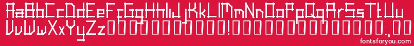 LinearScript Font – White Fonts on Red Background
