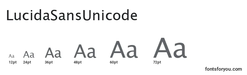 LucidaSansUnicode Font Sizes