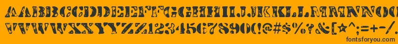 DirtybakersdozenscorchRegular Font – Black Fonts on Orange Background