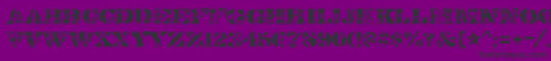 DirtybakersdozenscorchRegular Font – Black Fonts on Purple Background