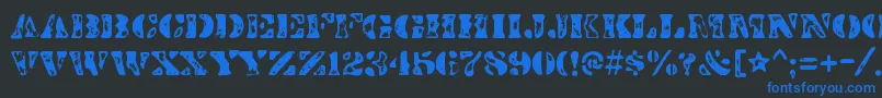 DirtybakersdozenscorchRegular Font – Blue Fonts on Black Background