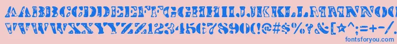 DirtybakersdozenscorchRegular Font – Blue Fonts on Pink Background