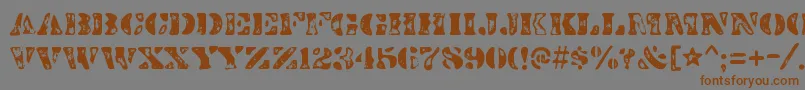 DirtybakersdozenscorchRegular Font – Brown Fonts on Gray Background