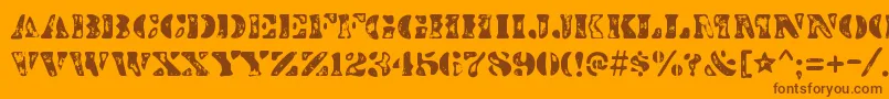 DirtybakersdozenscorchRegular Font – Brown Fonts on Orange Background