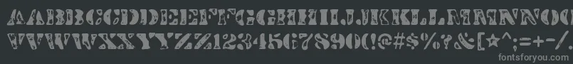 DirtybakersdozenscorchRegular Font – Gray Fonts on Black Background