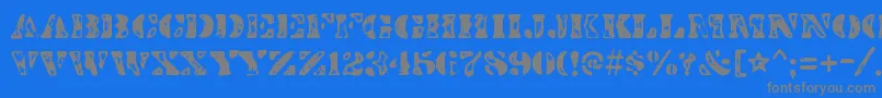 DirtybakersdozenscorchRegular Font – Gray Fonts on Blue Background
