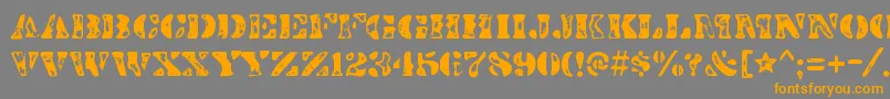 DirtybakersdozenscorchRegular Font – Orange Fonts on Gray Background