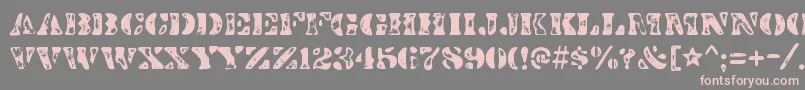 DirtybakersdozenscorchRegular Font – Pink Fonts on Gray Background