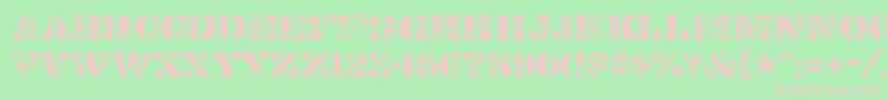 DirtybakersdozenscorchRegular Font – Pink Fonts on Green Background