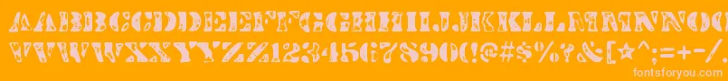 DirtybakersdozenscorchRegular Font – Pink Fonts on Orange Background