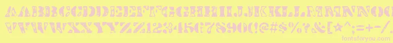 DirtybakersdozenscorchRegular Font – Pink Fonts on Yellow Background