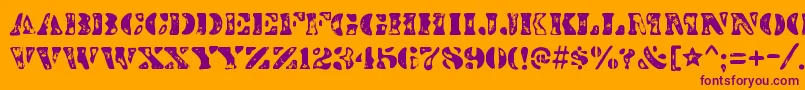 DirtybakersdozenscorchRegular Font – Purple Fonts on Orange Background