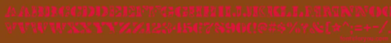 DirtybakersdozenscorchRegular Font – Red Fonts on Brown Background