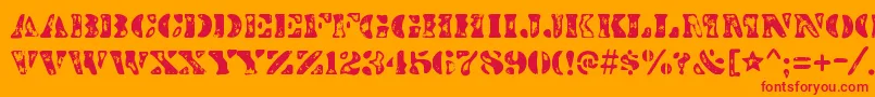 DirtybakersdozenscorchRegular Font – Red Fonts on Orange Background
